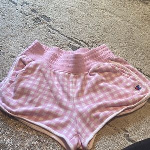 Champion gingham sweat shorts